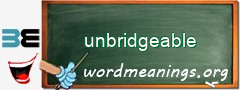 WordMeaning blackboard for unbridgeable
